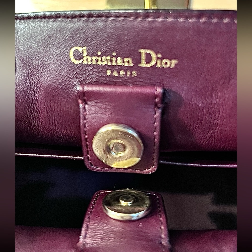 Christian Dior Red Diorissimo Pebbled Leather Tote W/Charms and Crossbody Strap - Picture 11 of 11